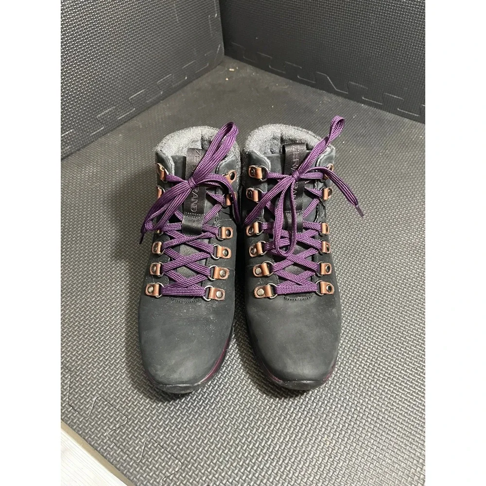 Cole Haan Women's Black ZERØGRAND Waterproof Hiker‎ Boot Size 6 B Purple